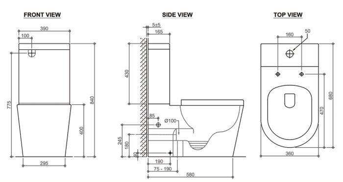 Alzano Rimless Back To Wall Toilet Suite