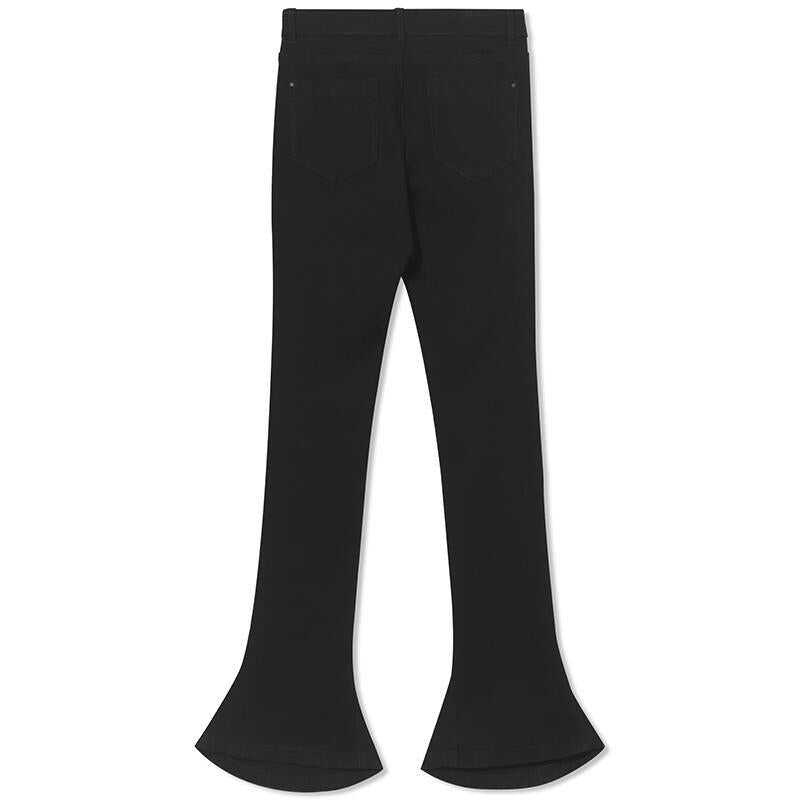 Black Flared Sheath Jeans