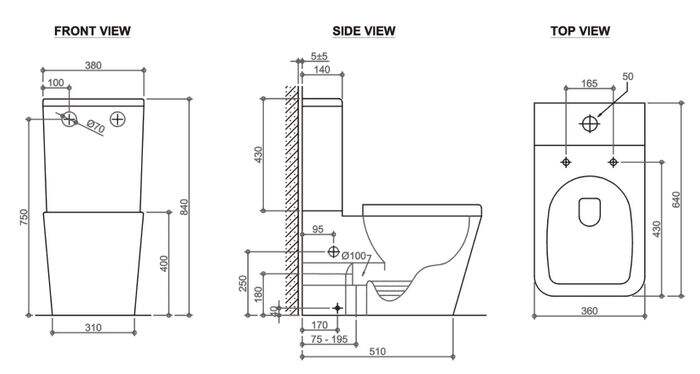 X-Cube Rimless Back To Wall Toilet Suite