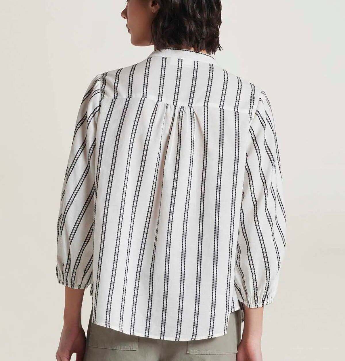 Cream Stripe Blouse