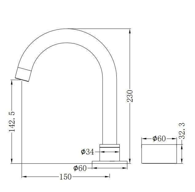 NERO KARA PROGRESSIVE BASIN SET GUN METAL