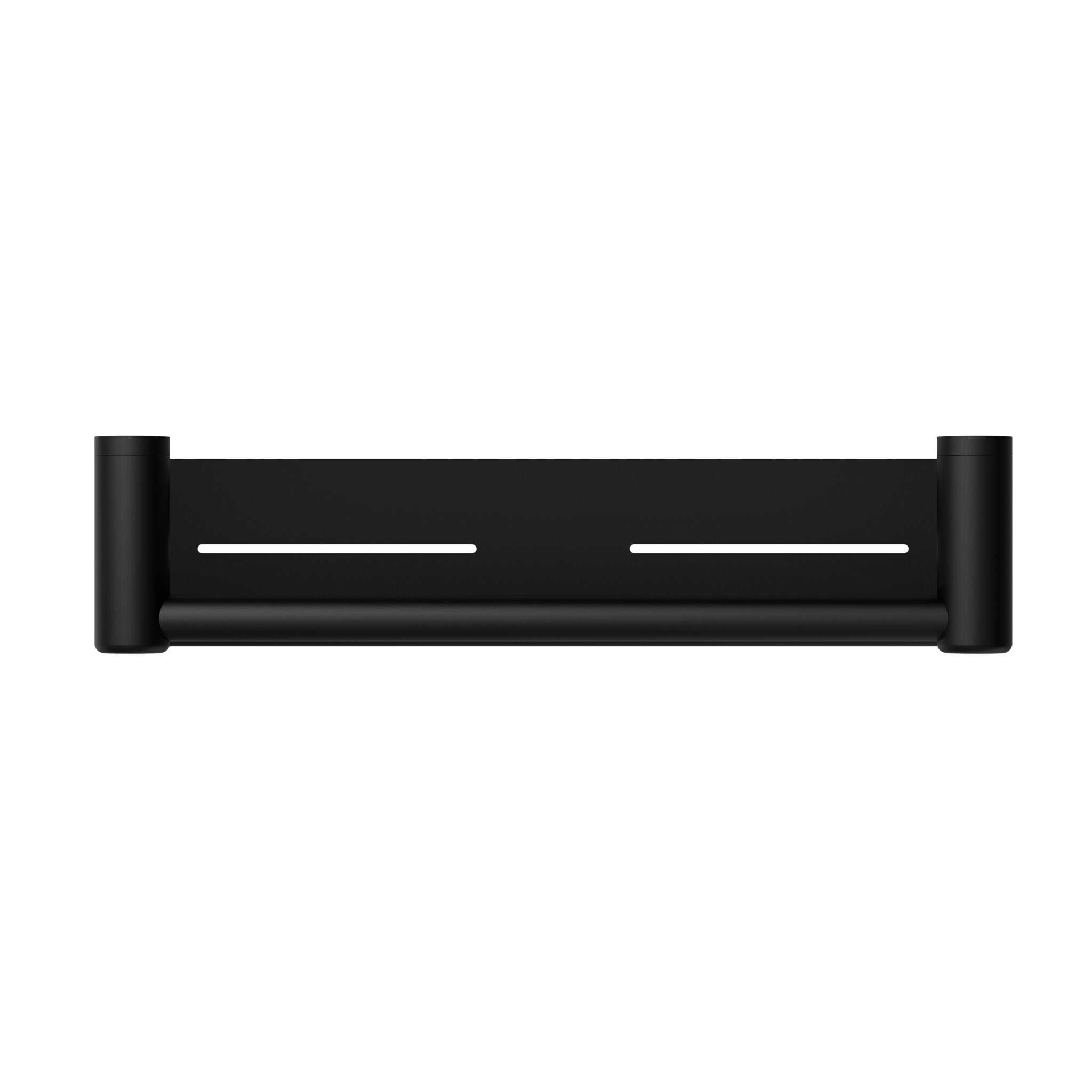 NERO MECCA CARE 25MM GRAB RAIL WITH SHELF 450MM MATTE BLACK