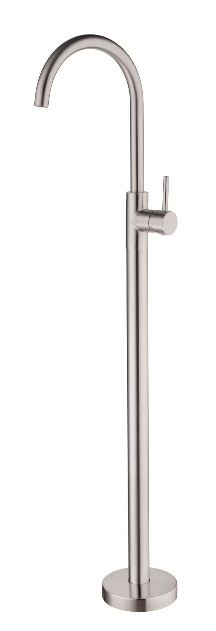 NERO MECCA FREESTANDING BATH MIXER BRUSHED NICKEL