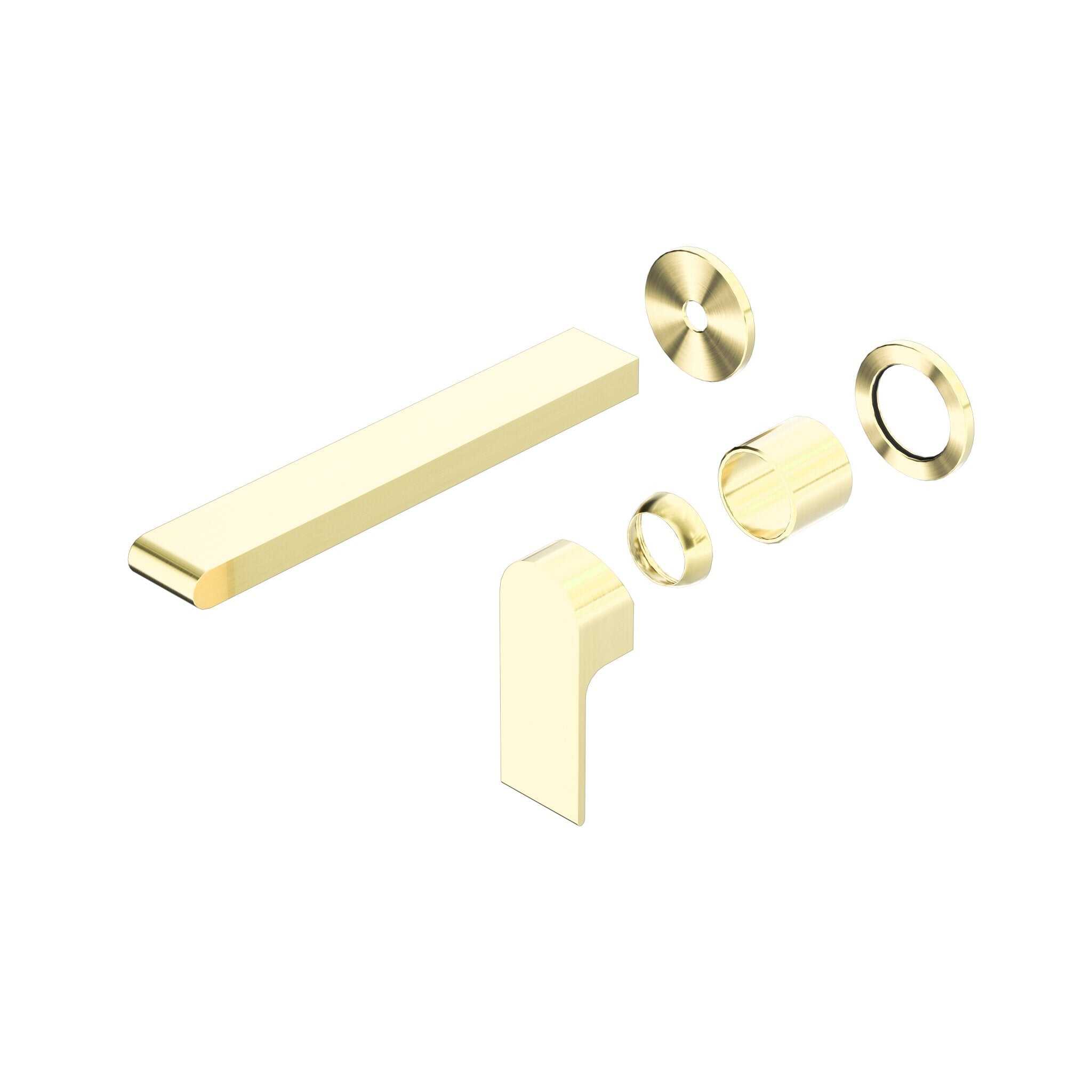 WALL BASIN/BATH MIXER SEPARATE BACK PLATE 230MM TRIM KITS ONLY BRUSHED GOLD