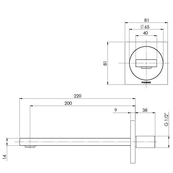 Phoenix Ortho Wall Basin/ Bath Outlet