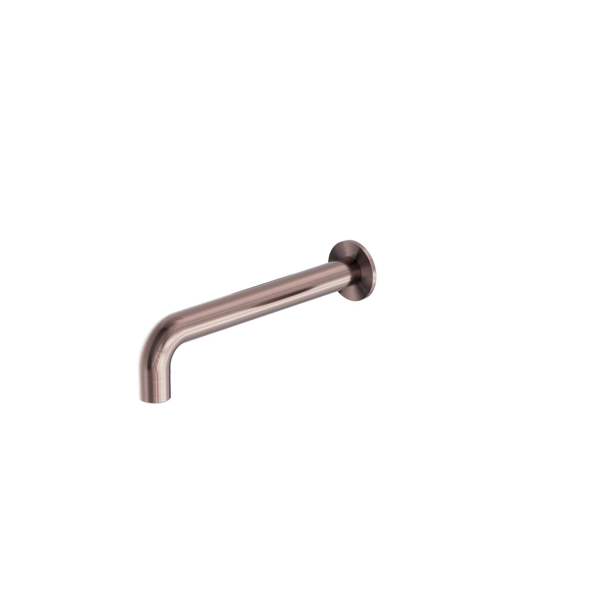 NERO KARA WALL BASIN SET SPOUT ONLY 180MM BRUSHED BRONZE