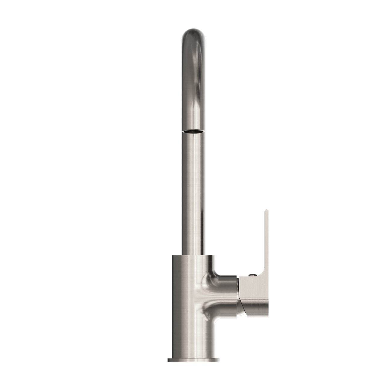 NERO BIANCA KTICHEN MIXER GOOSENECK SPOUT BRUSHED NICKEL