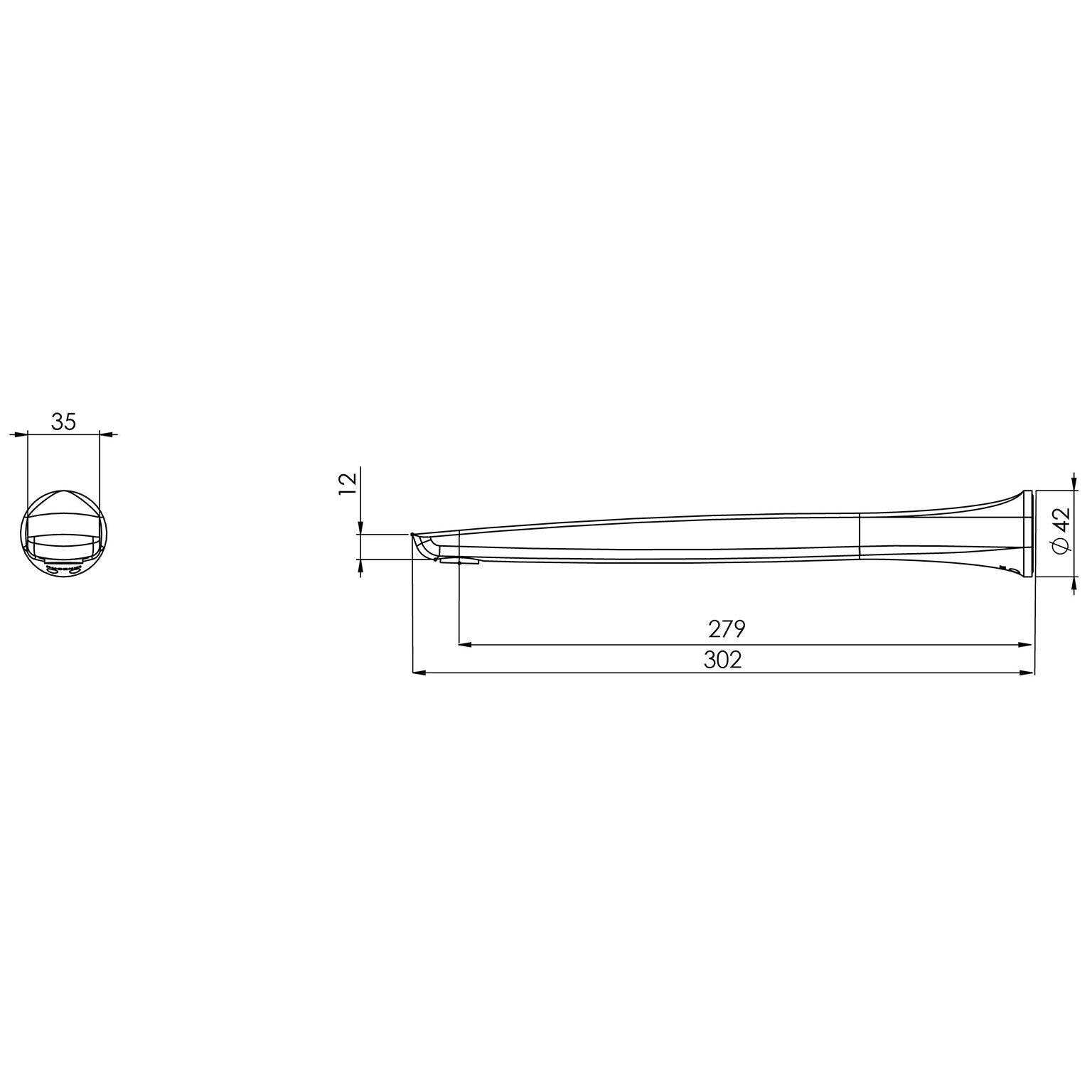 Phoenix Subi Wall  Bath Outlet 280mm