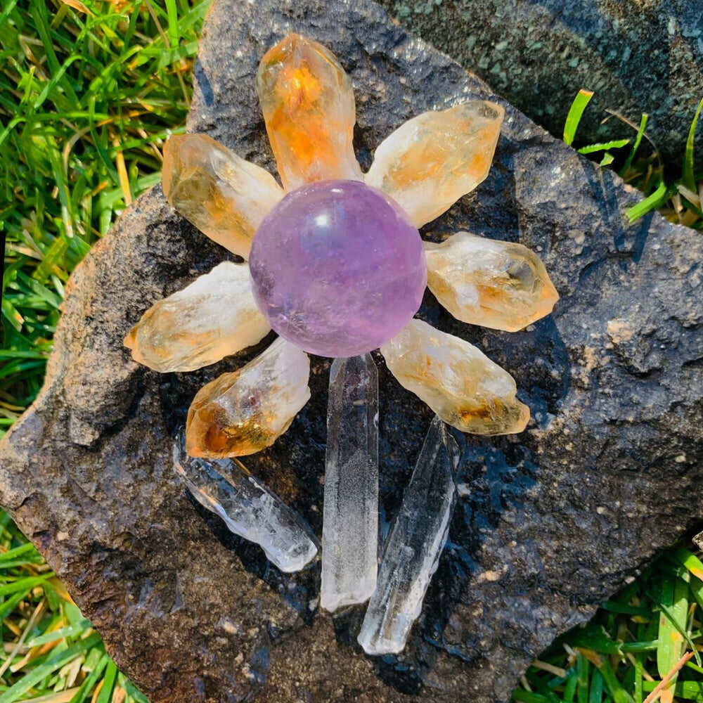 Amethyst Crystal Mini Flower Power Set 🌼