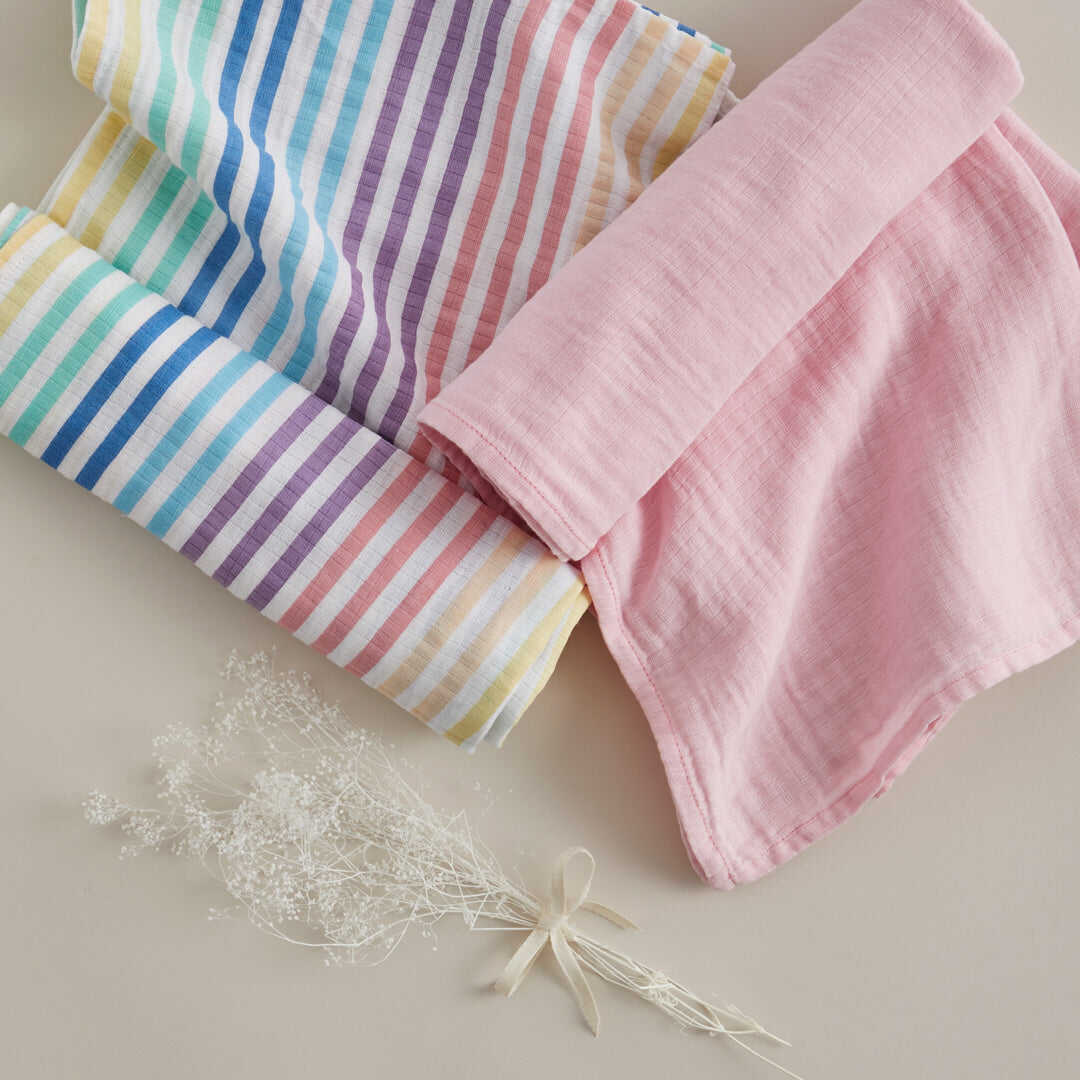 SNUGGLE TIME 2-Pack Organic Cotton Swaddle Blankets Gift Set