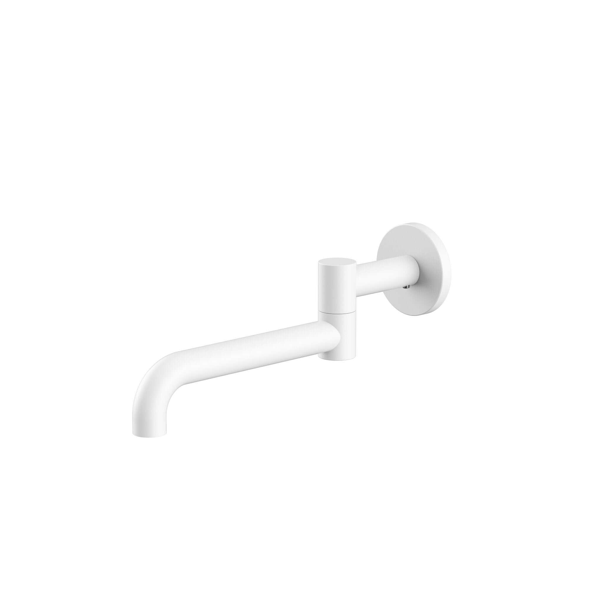 NERO MECCA WALL MOUNTED SWIVEL BASIN/BATH SPOUT ONLY 225MM MATTE WHITE