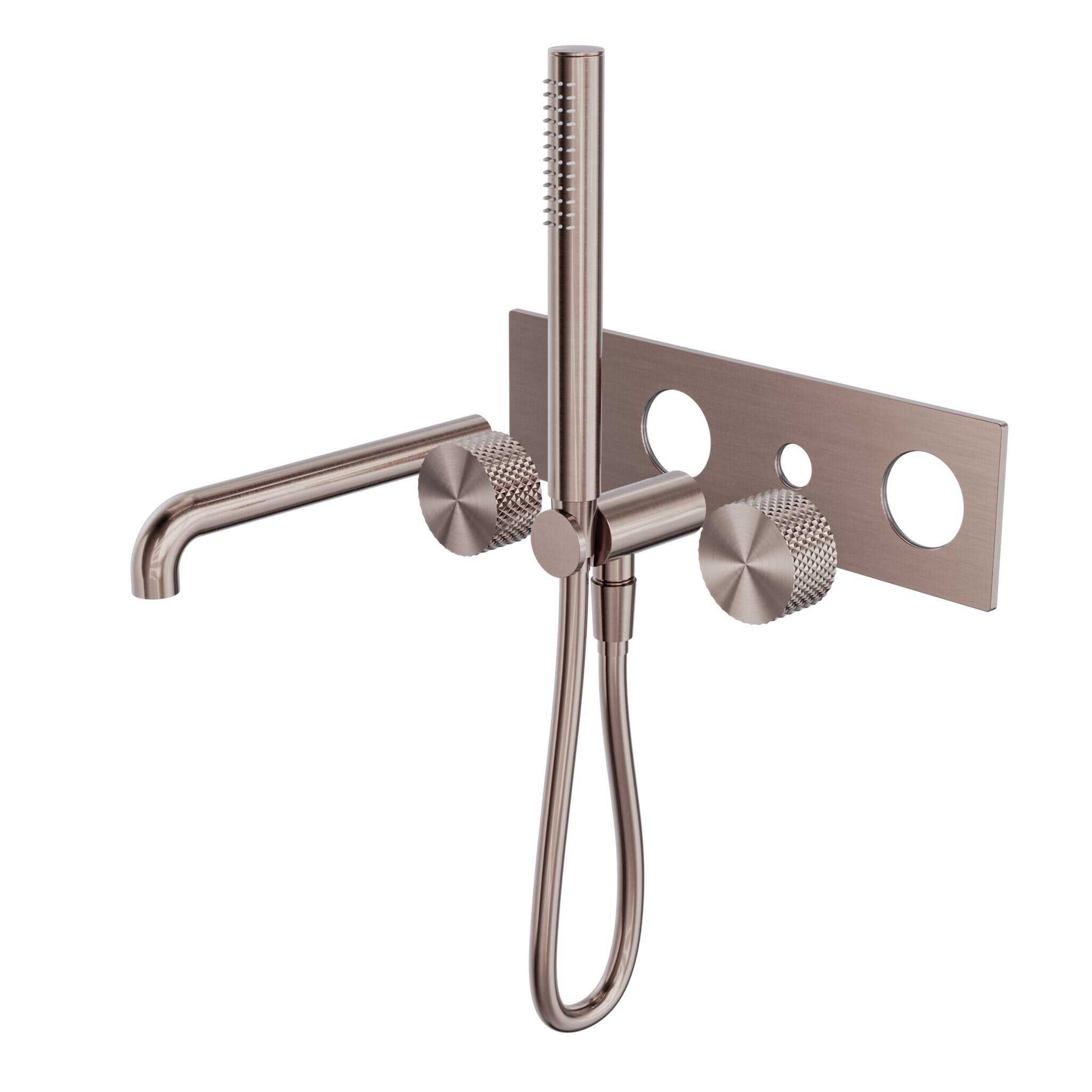 NERO OPAL PROGRESSIVE SHOWER SYSTEM WITH SPOUT 230MM TRIM KITS ONLY BRUSHED BRONZE