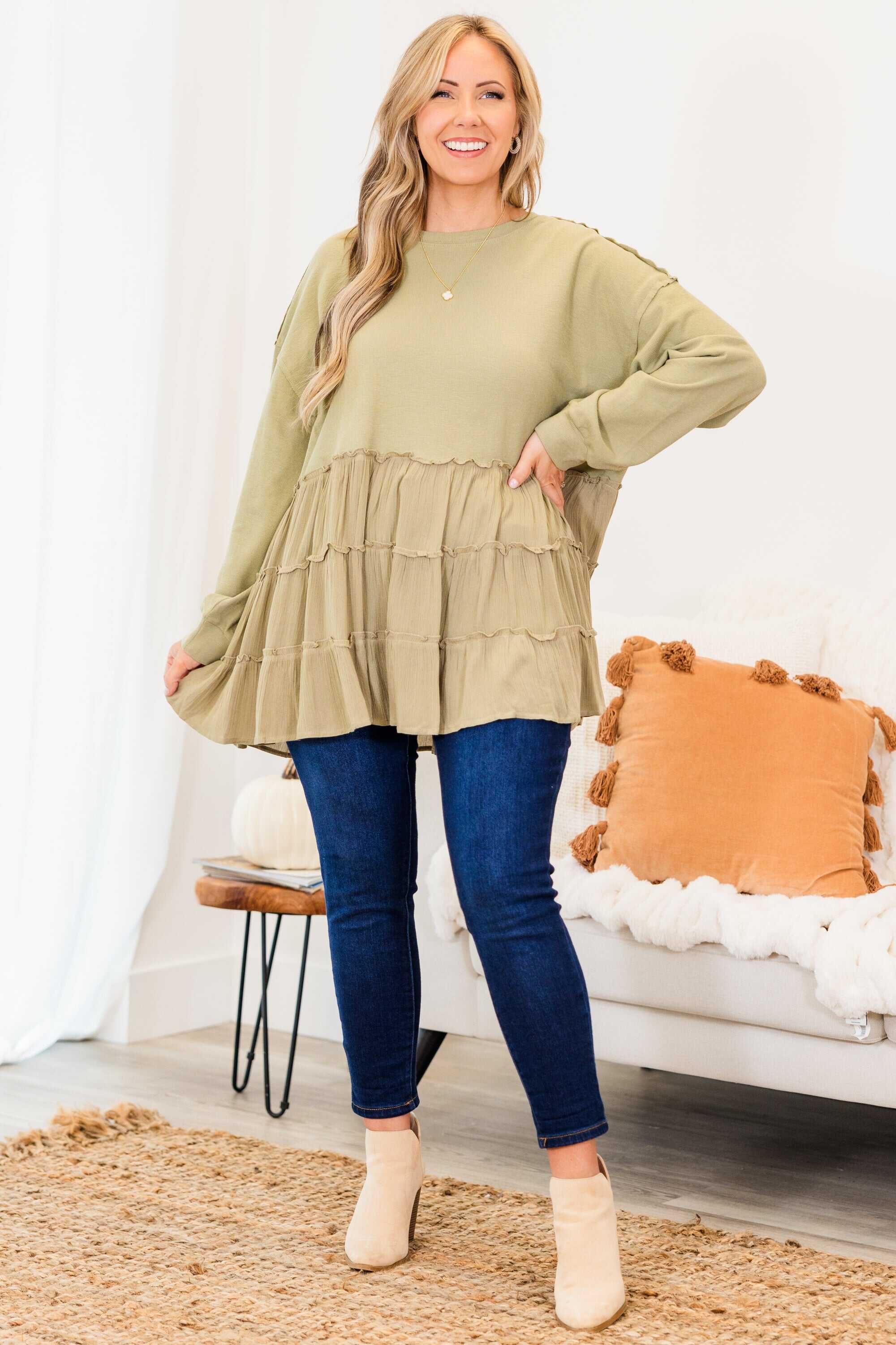 My Kind Of Fun Top, Olive