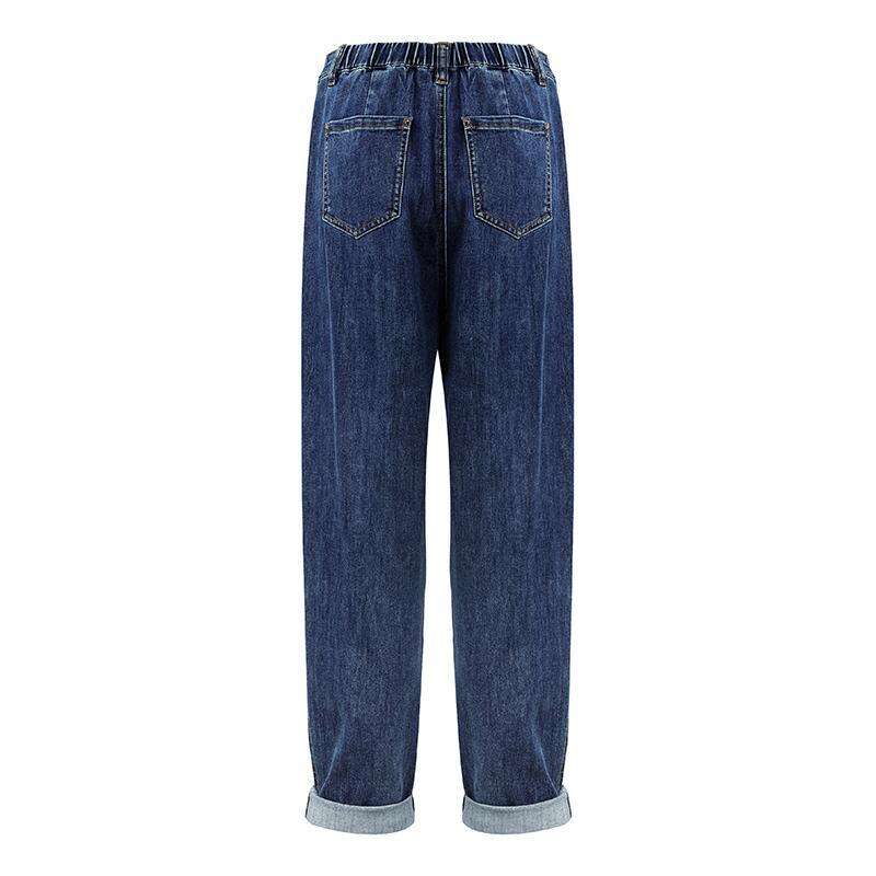 Elastic Waist Tapered Jeans