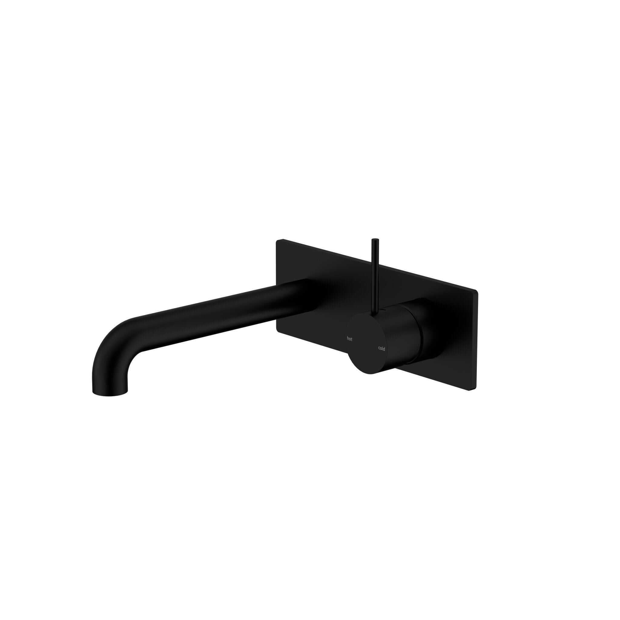 NERO MECCA WALL BASIN/BATH MIXER HANDLE UP 160MM MATTE BLACK