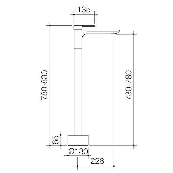 Caroma Urbane II Freestanding Bath Filler Mixer