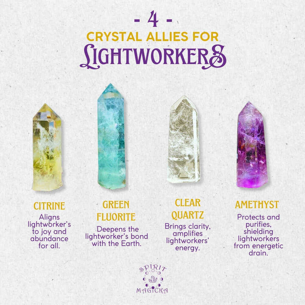 4 Crystal Sparkle Lightwork Manifestation Set