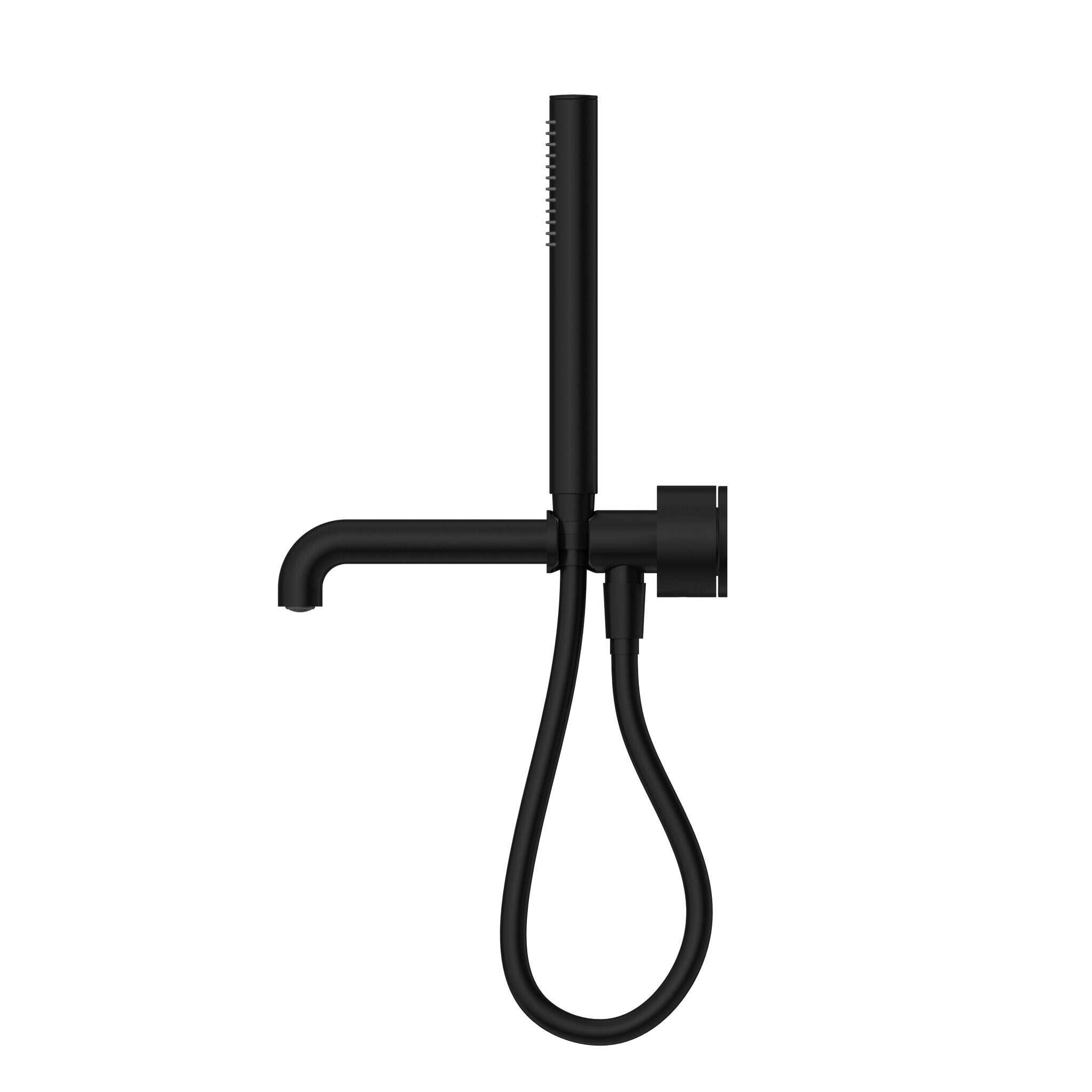 NERO KARA PROGRESSIVE SHOWER SYSTEM SEPARATE PLATE WITH SPOUT 230MM MATTE BLACK