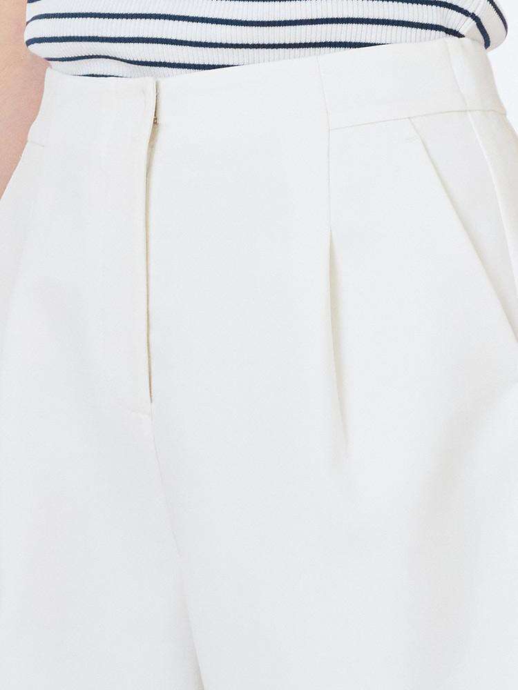 White A-Line Basic Shorts