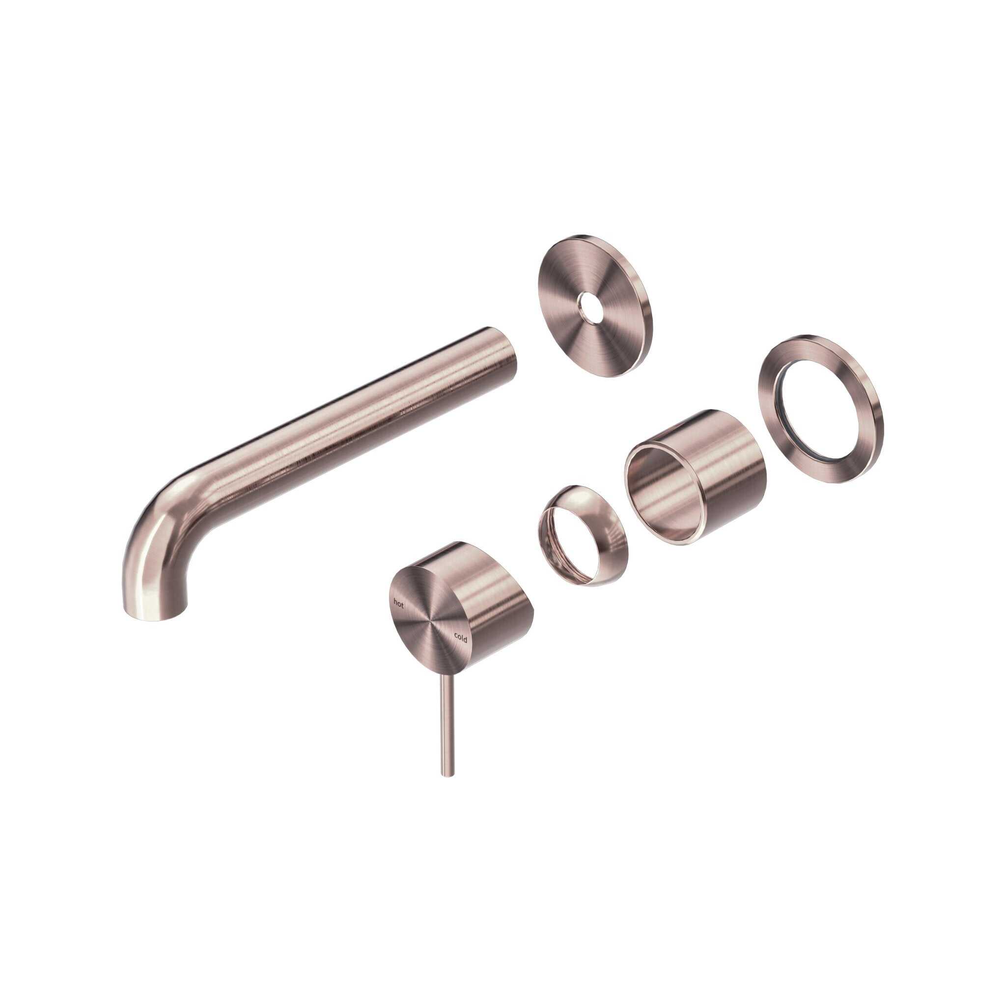 NERO MECCA WALL BASIN/BATH MIXER SEPARETE BACK PLATE 185MM TRIM KITS ONLY BRUSHED BRONZE