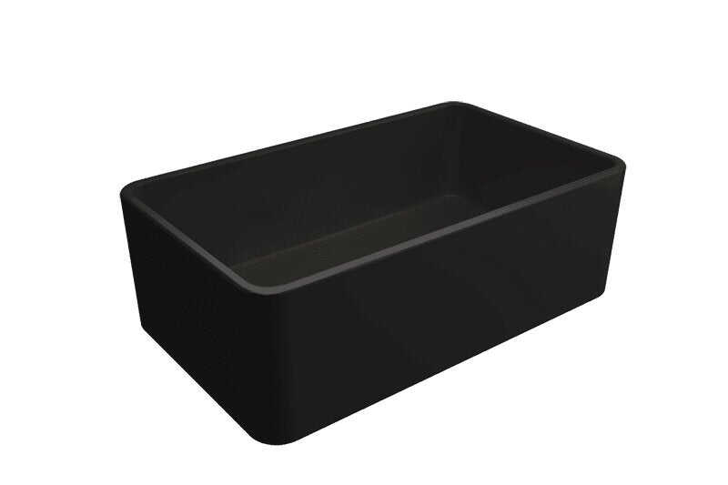 Turner Hastings Novi 75 x 46 Fine Fireclay Matte Black Butler Sink