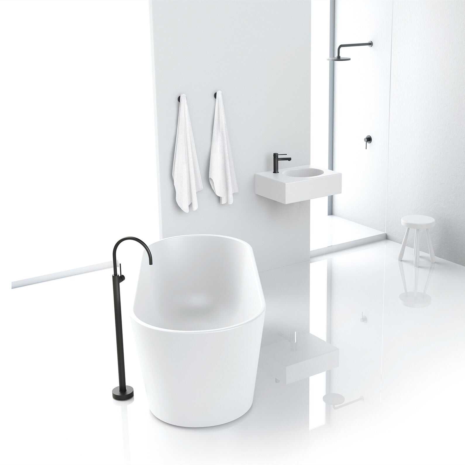 Phoenix Vivid Slimline Floor Mounted Bath Mixer