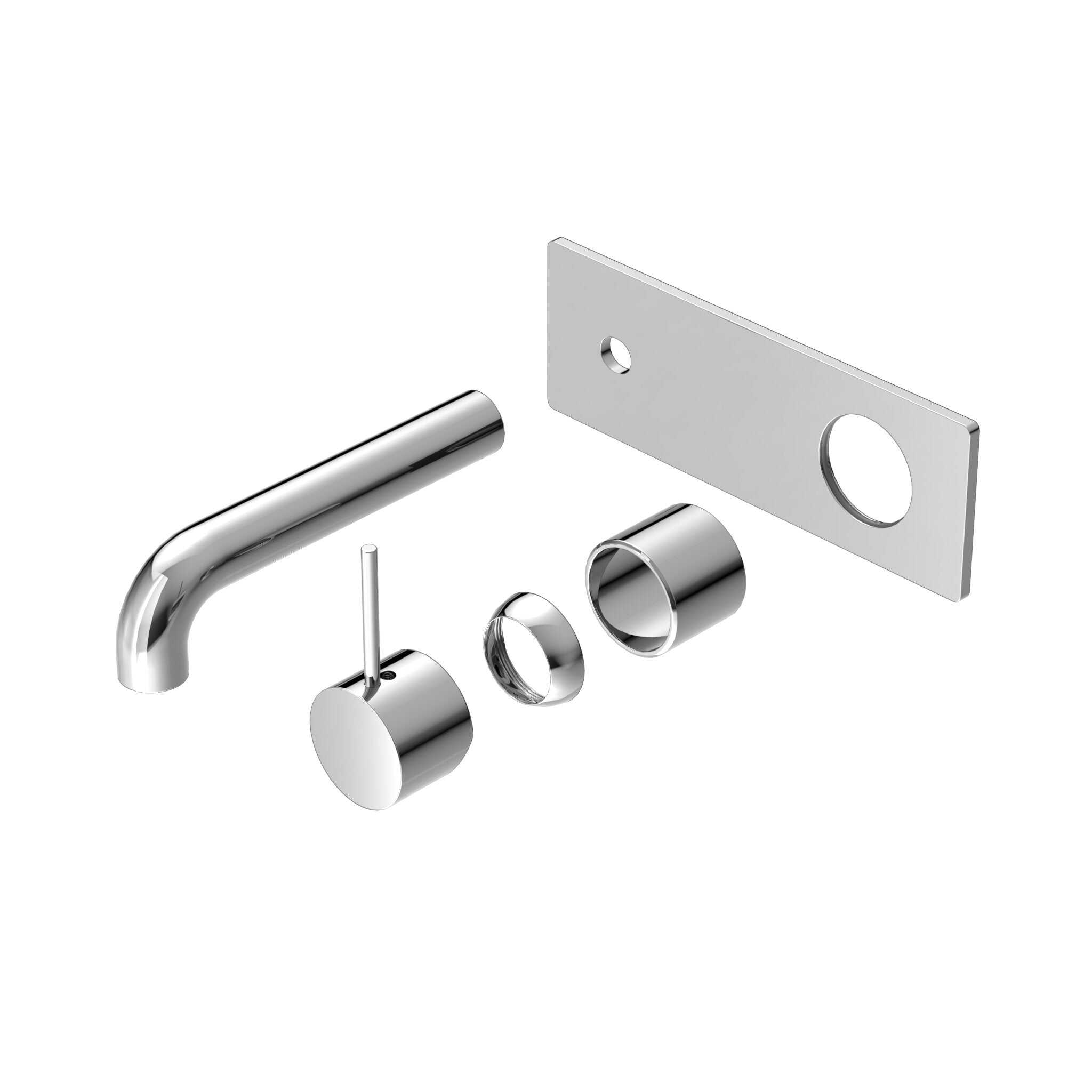 NERO MECCA WALL BASIN/BATH MIXER HANDLE UP 160MM TRIM KITS ONLY CHROME