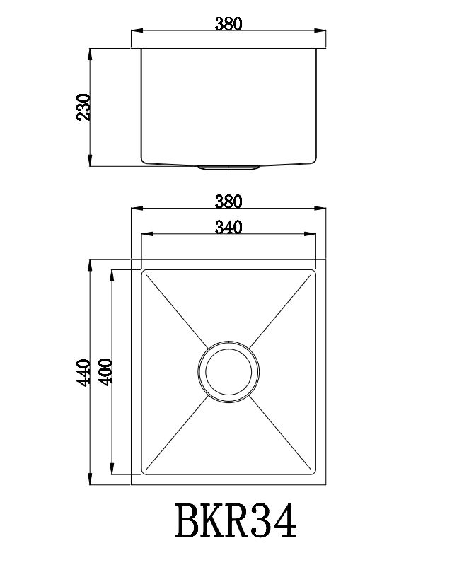 340mm Sink