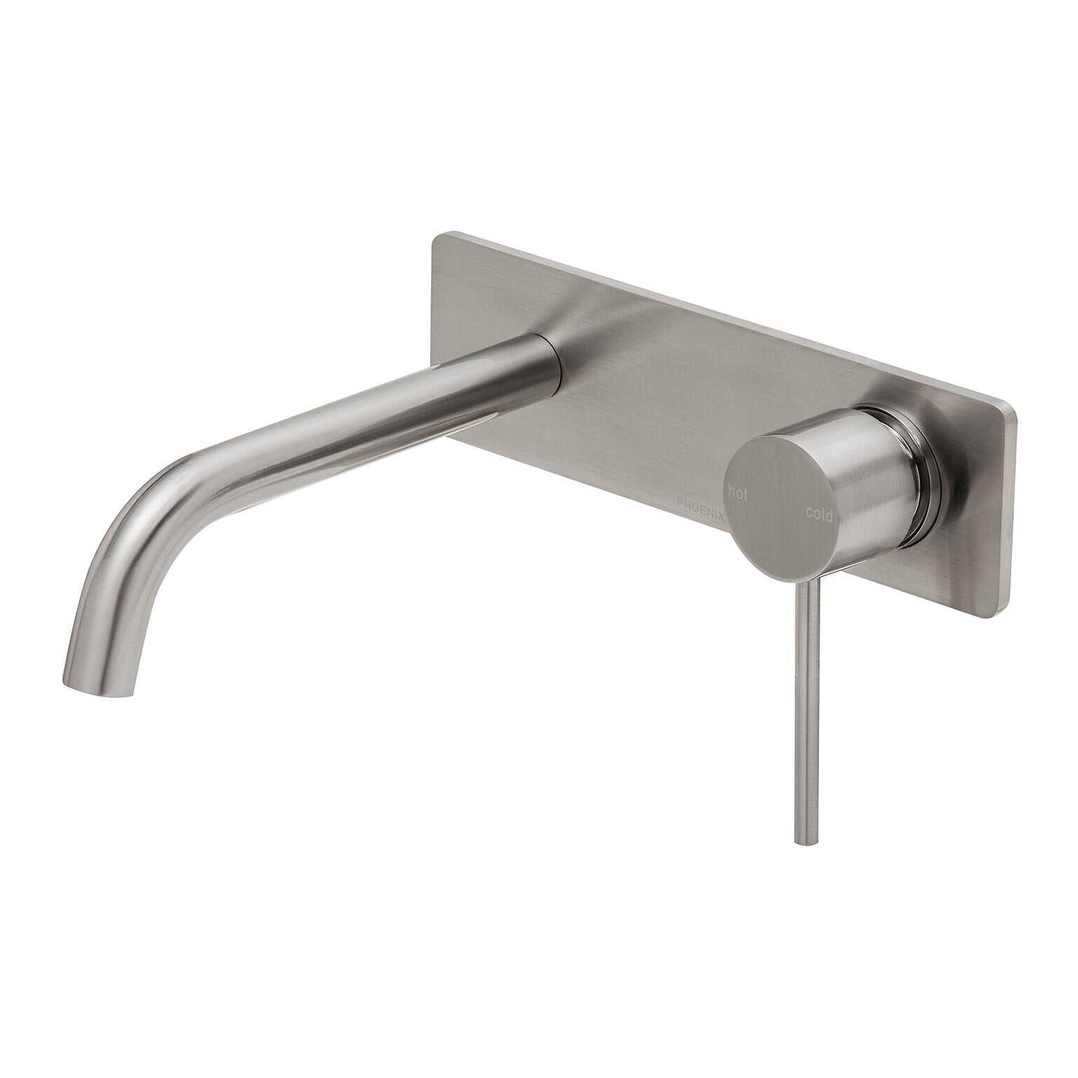 Phoenix Vivid Slimline Wall Basin/ Bath Mixer Set 180mm Curved