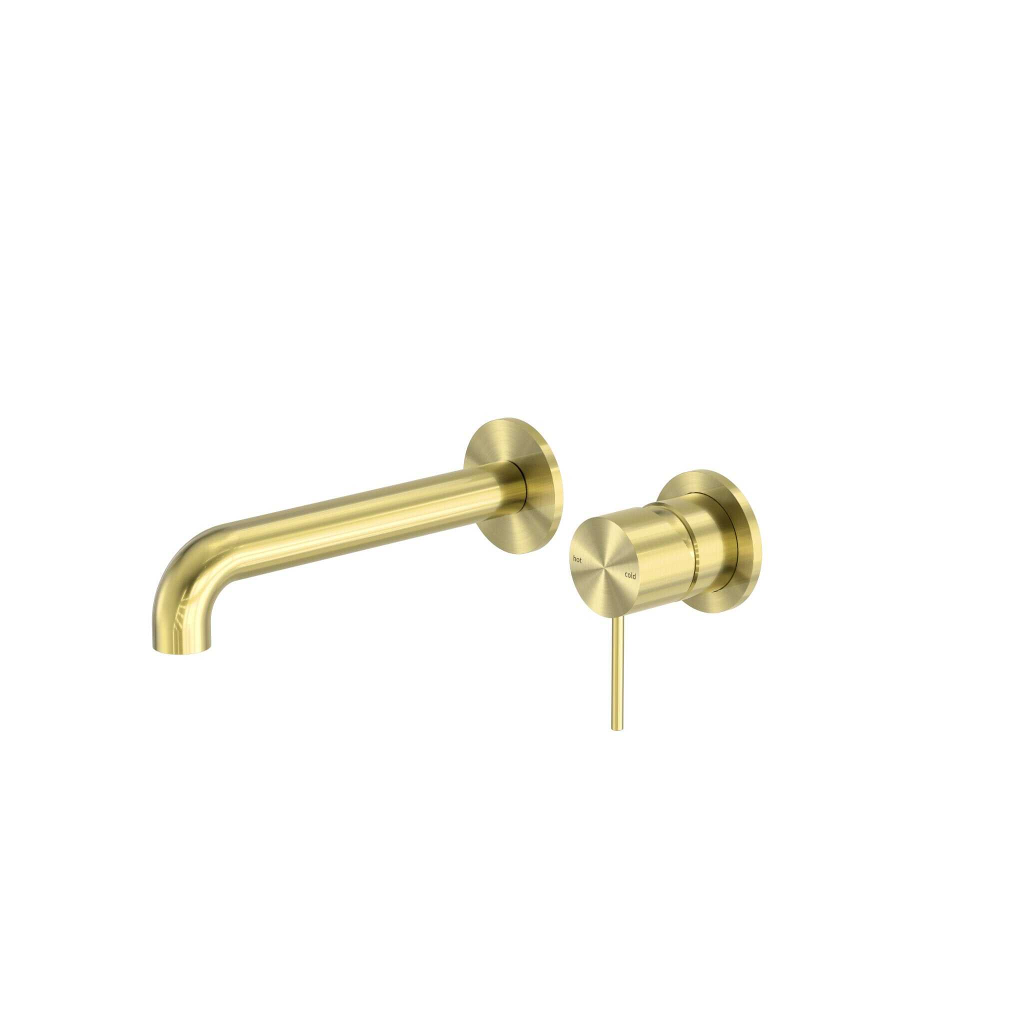 NERO MECCA WALL BASIN/BATH MIXER SEPARETE BACK PLATE 160MM BRUSHED GOLD