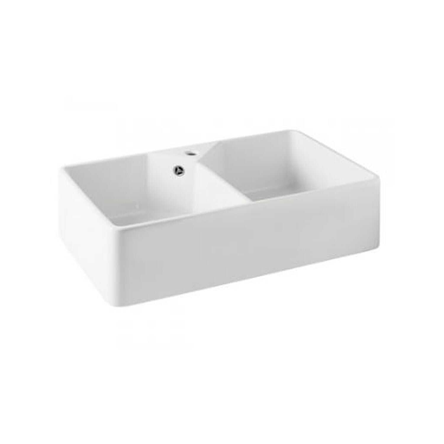 Turner Hastings Chester 80 x 50 Double Flat Front Fine Fireclay Butler Sink