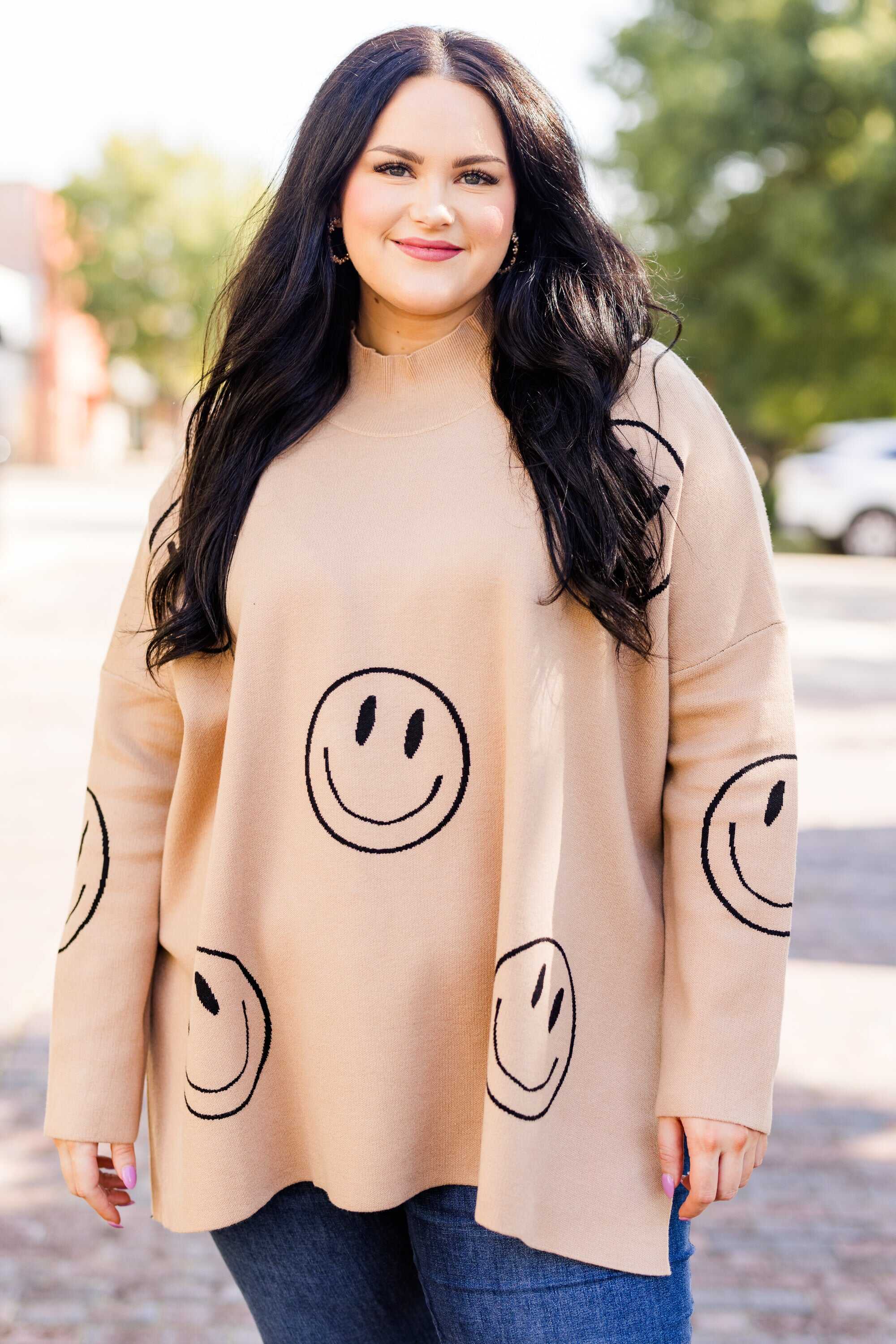 Smile Today Sweater, Mocha