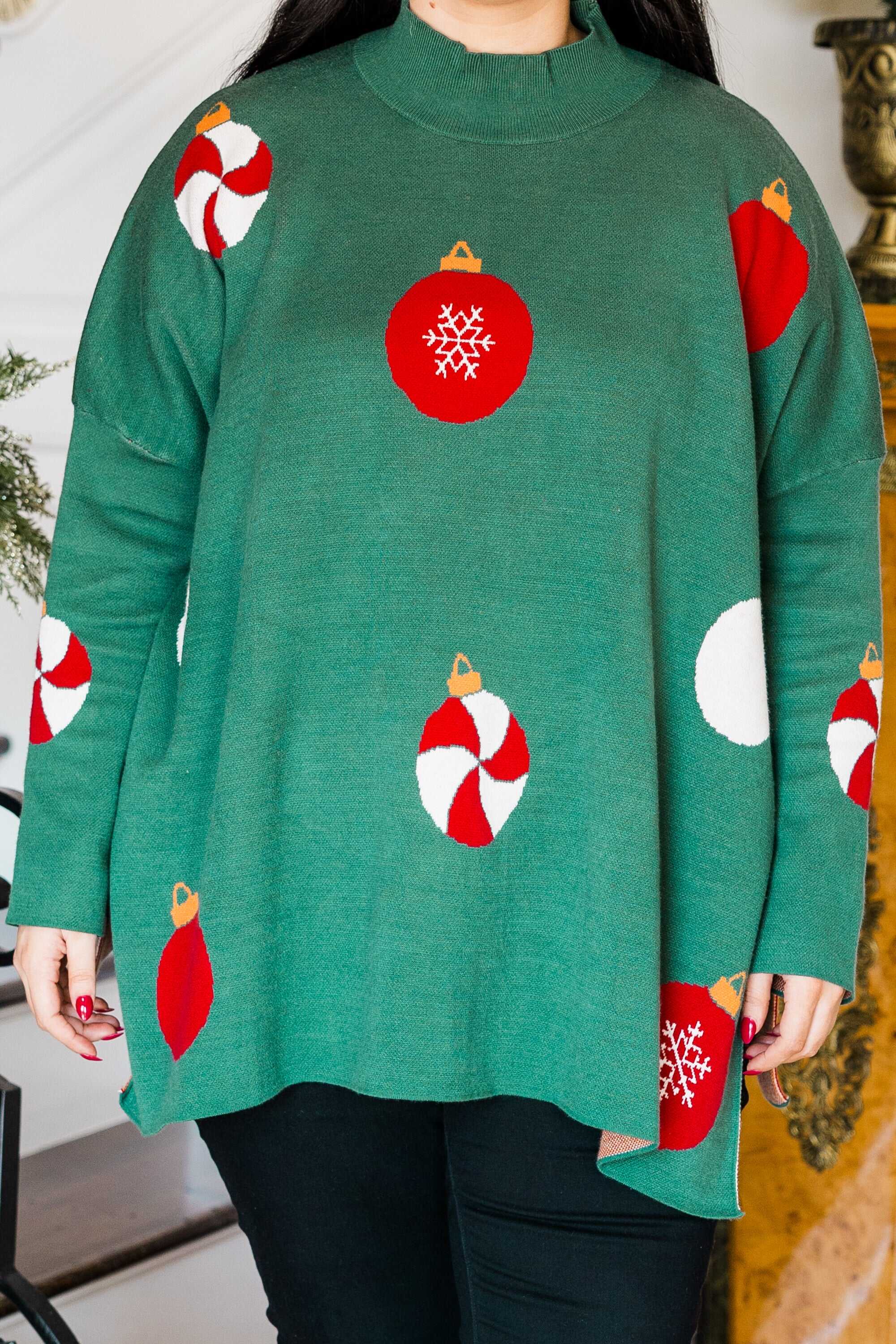 Everything And More Sweater, Green Ornament