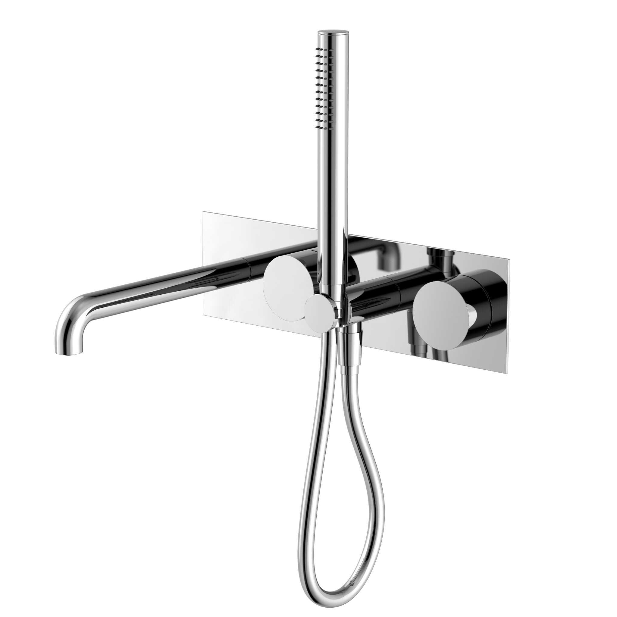 NERO KARA PROGRESSIVE SHOWER SYSTEM WITH SPOUT 230MM CHROME