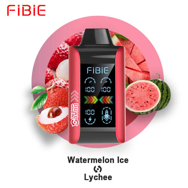 WATERMELON ICE & LYCHEE - FIBIE 15000 PUFFS Dual Flavors Disposable Vape