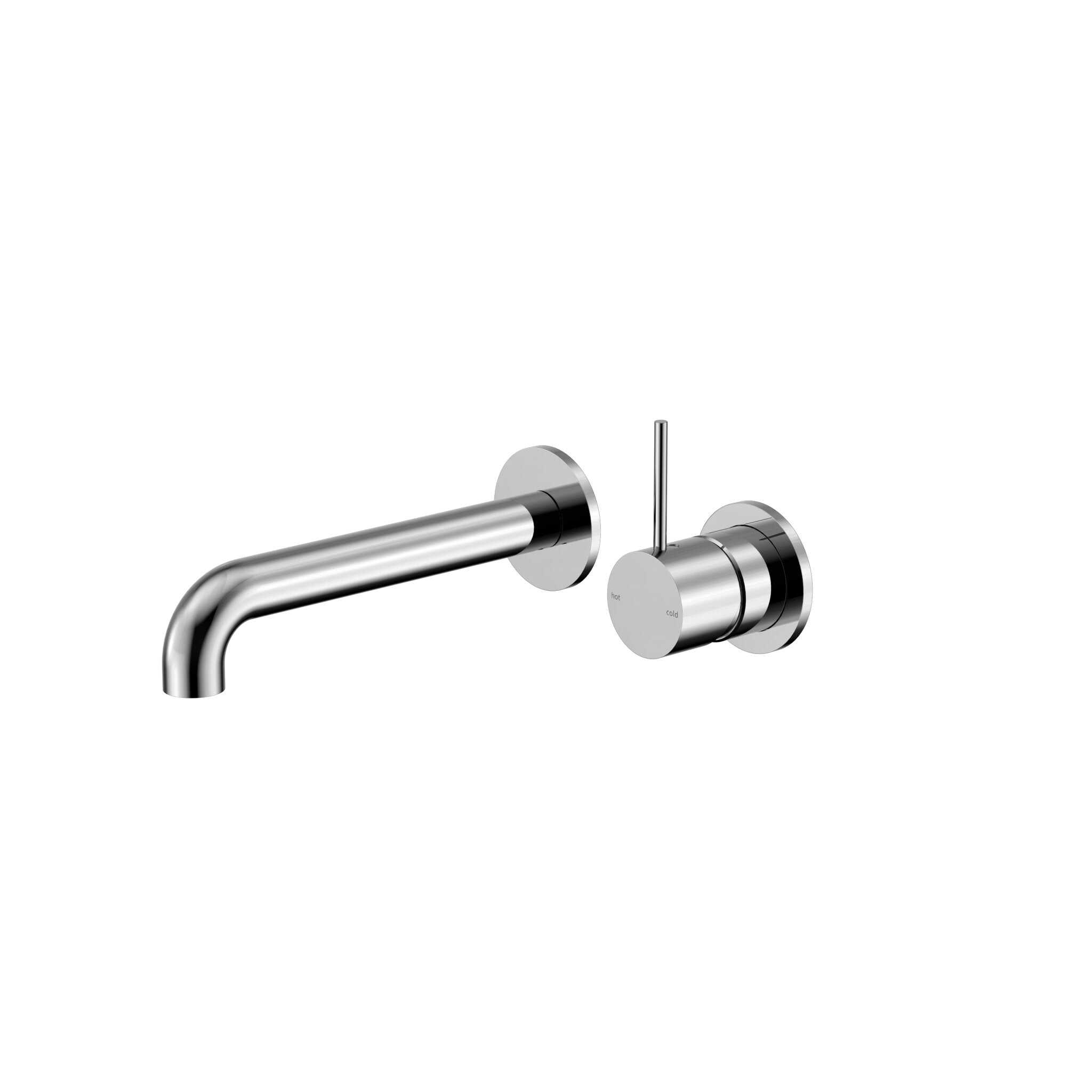 NERO MECCA WALL BASIN/BATH MIXER SEPARETE BACK PLATE HANDLE UP 160MM CHROME