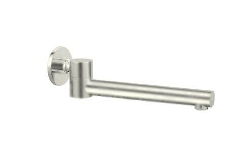 NERO DOLCE WALL MOUNTED SWIVEL BATH SPOUT ONLY BRUSHED NICKEL