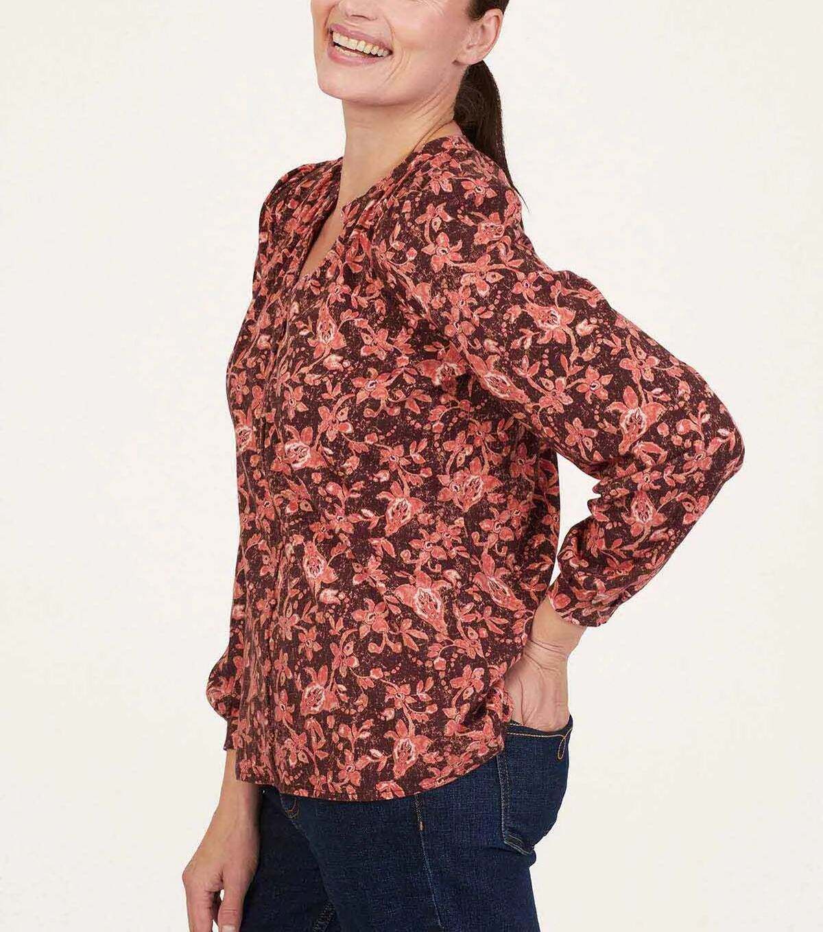 Jersey Blouse - Elderberry Red