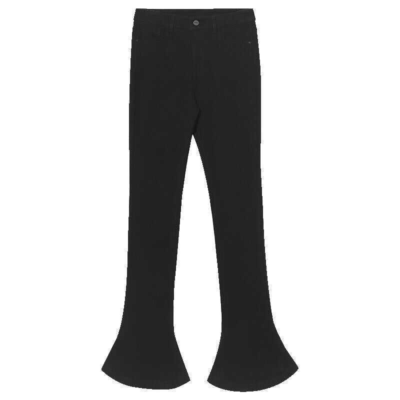 Black Flared Sheath Jeans