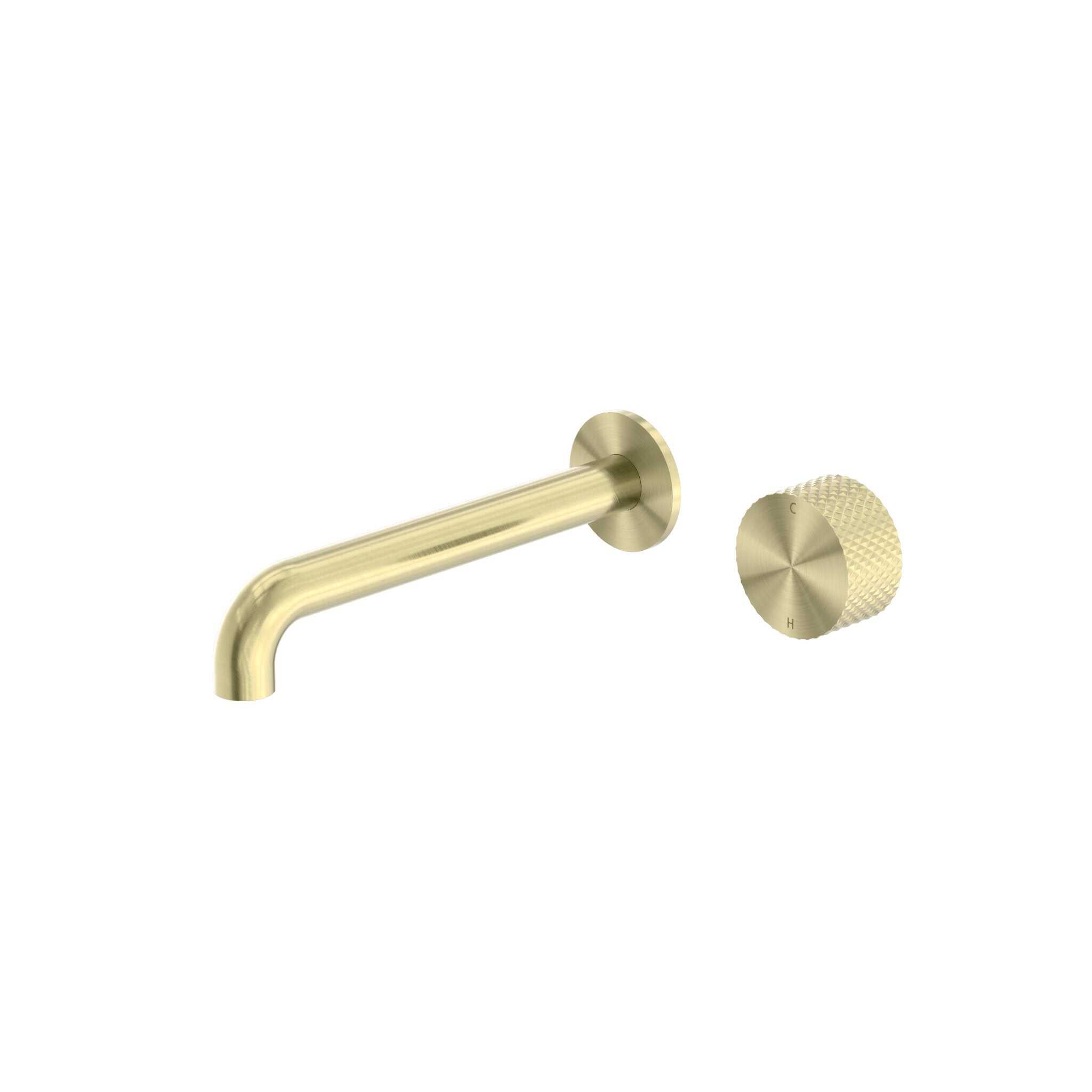 NERO OPAL PROGRESSIVE WALL BASIN/BATH SET 160MM BRUSHED GOLD