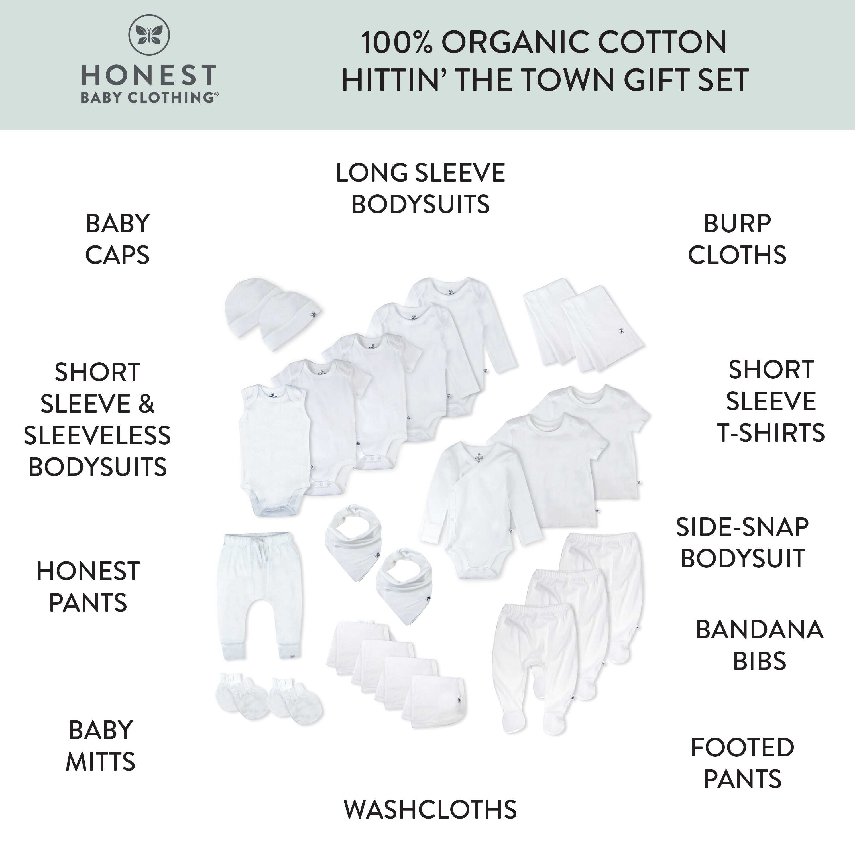 24-Piece OVER THE TOP Organic Cotton Gift Set