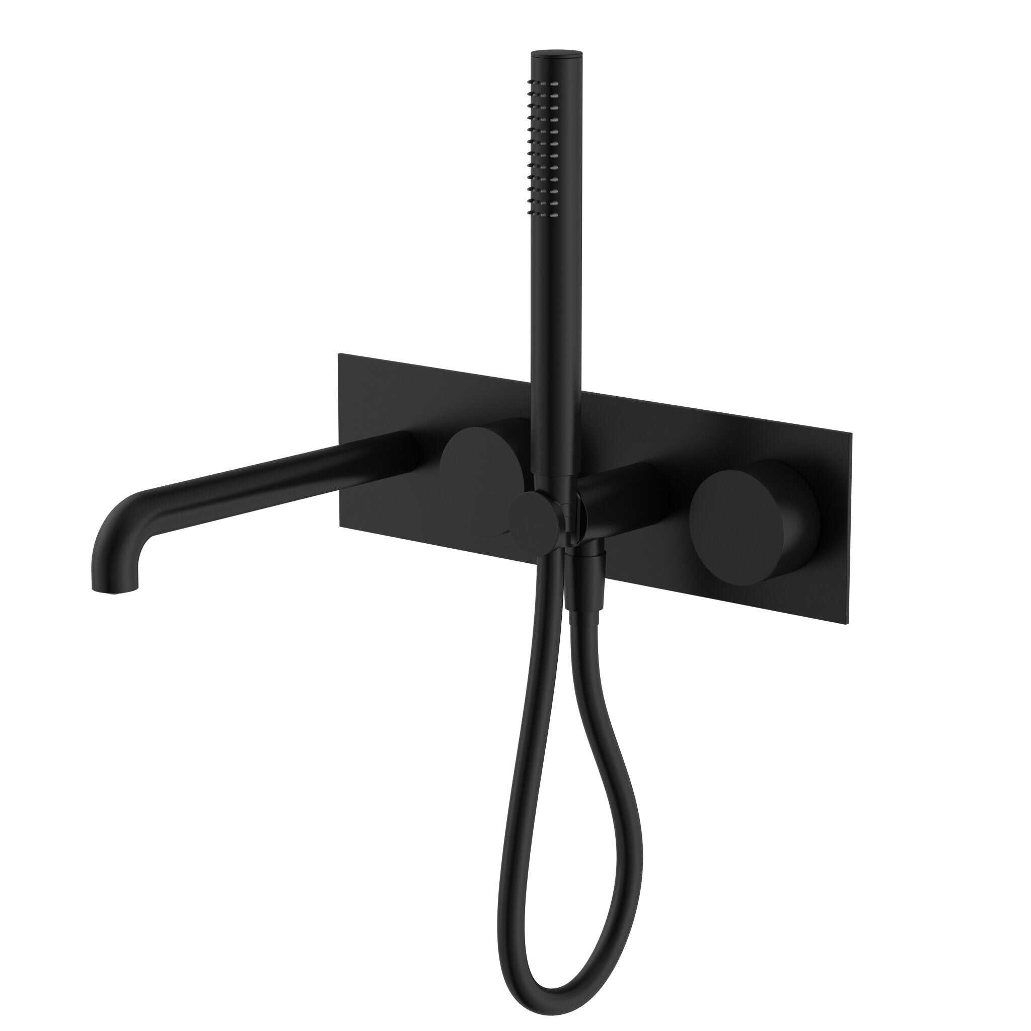 NERO KARA PROGRESSIVE SHOWER SYSTEM WITH SPOUT 230MM MATTE BLACK