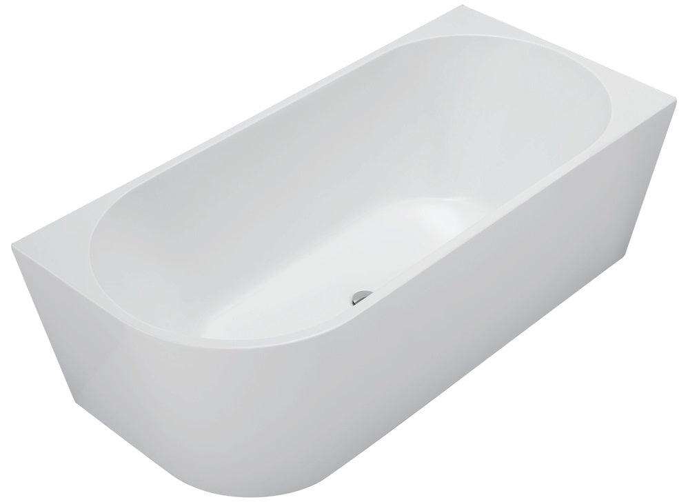 Cassa Design Auris Corner Back to Wall Bathtub-Matte White