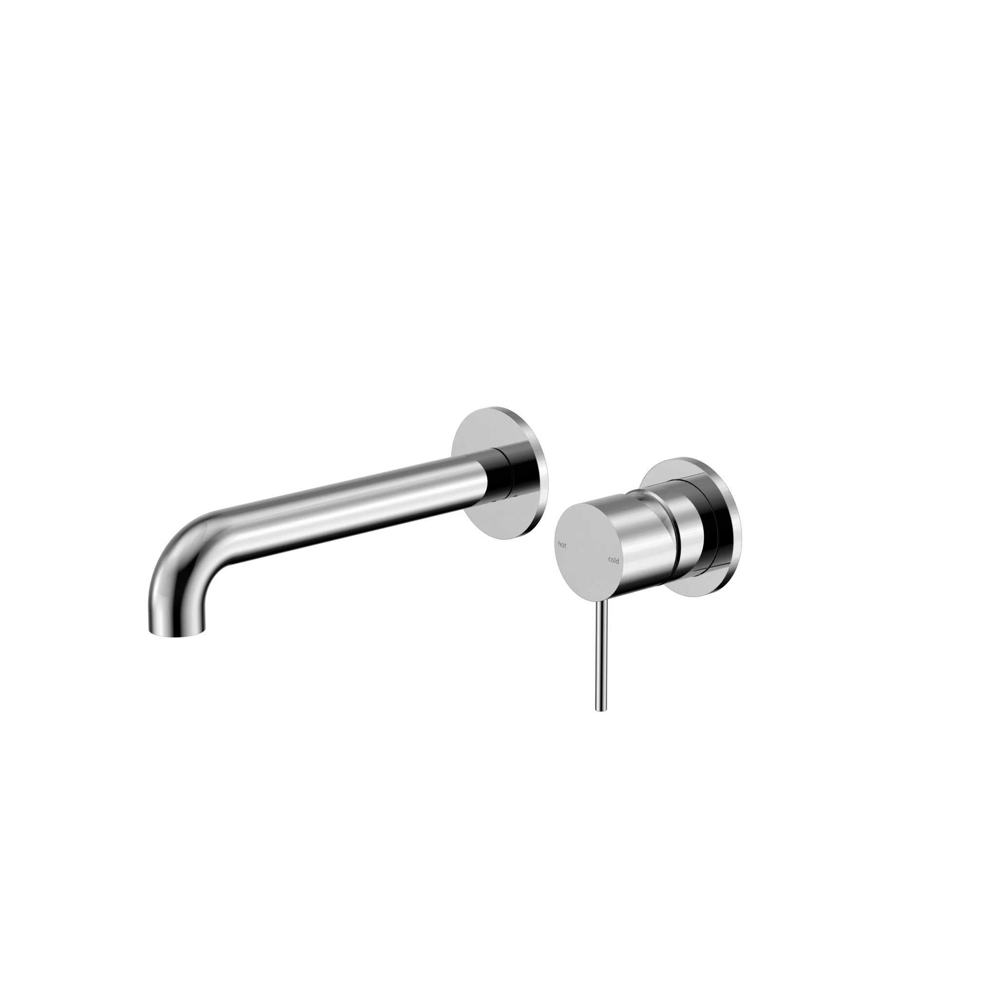 NERO MECCA WALL BASIN/BATH MIXER SEPARETE BACK PLATE 160MM CHROME