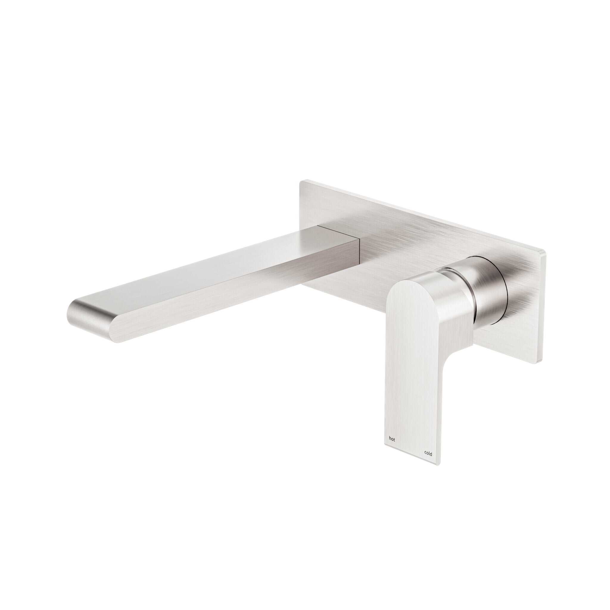 NERO BIANCA WALL BASIN/BATH MIXER 230MM BRUSHED NICKEL