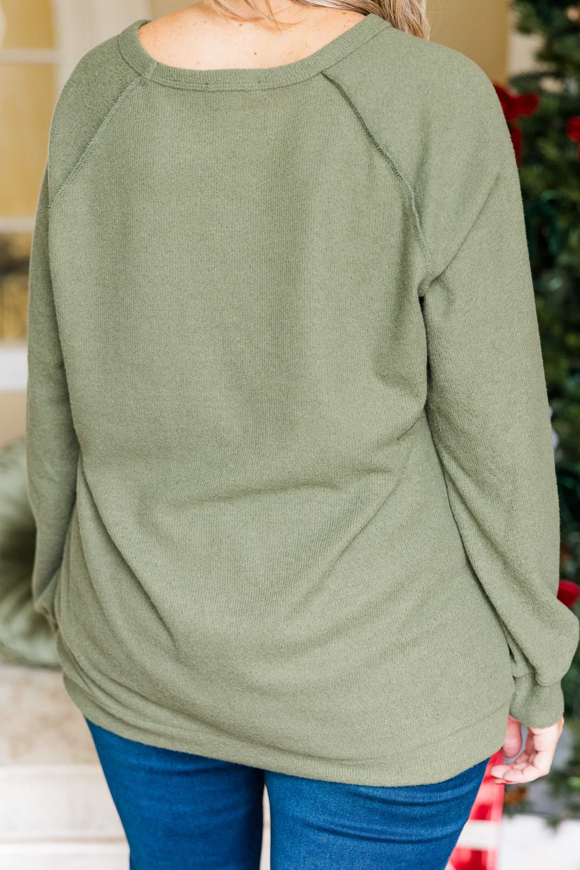 Like A Fairy Tale Pullover, Olive