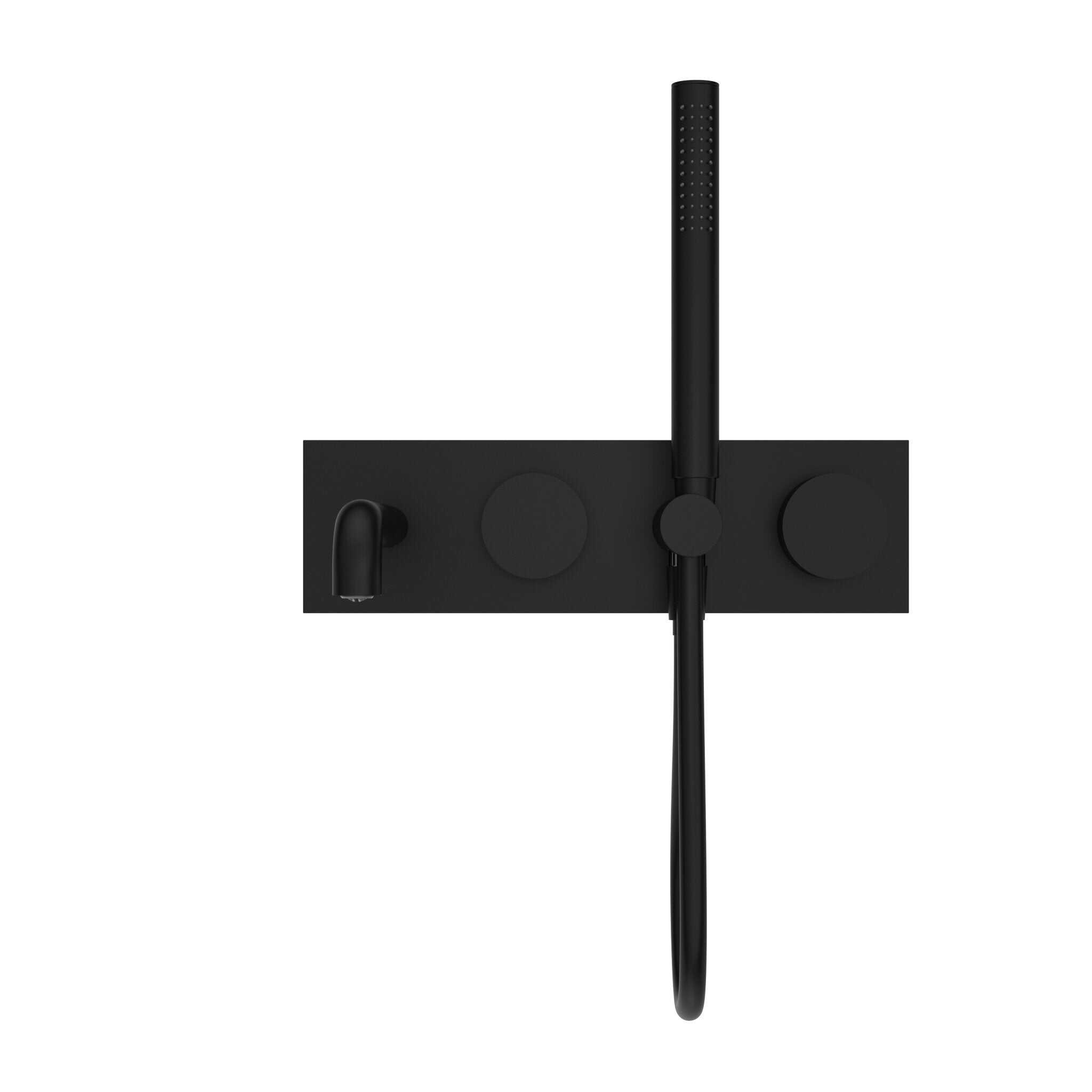 NERO KARA PROGRESSIVE SHOWER SYSTEM WITH SPOUT 230MM MATTE BLACK