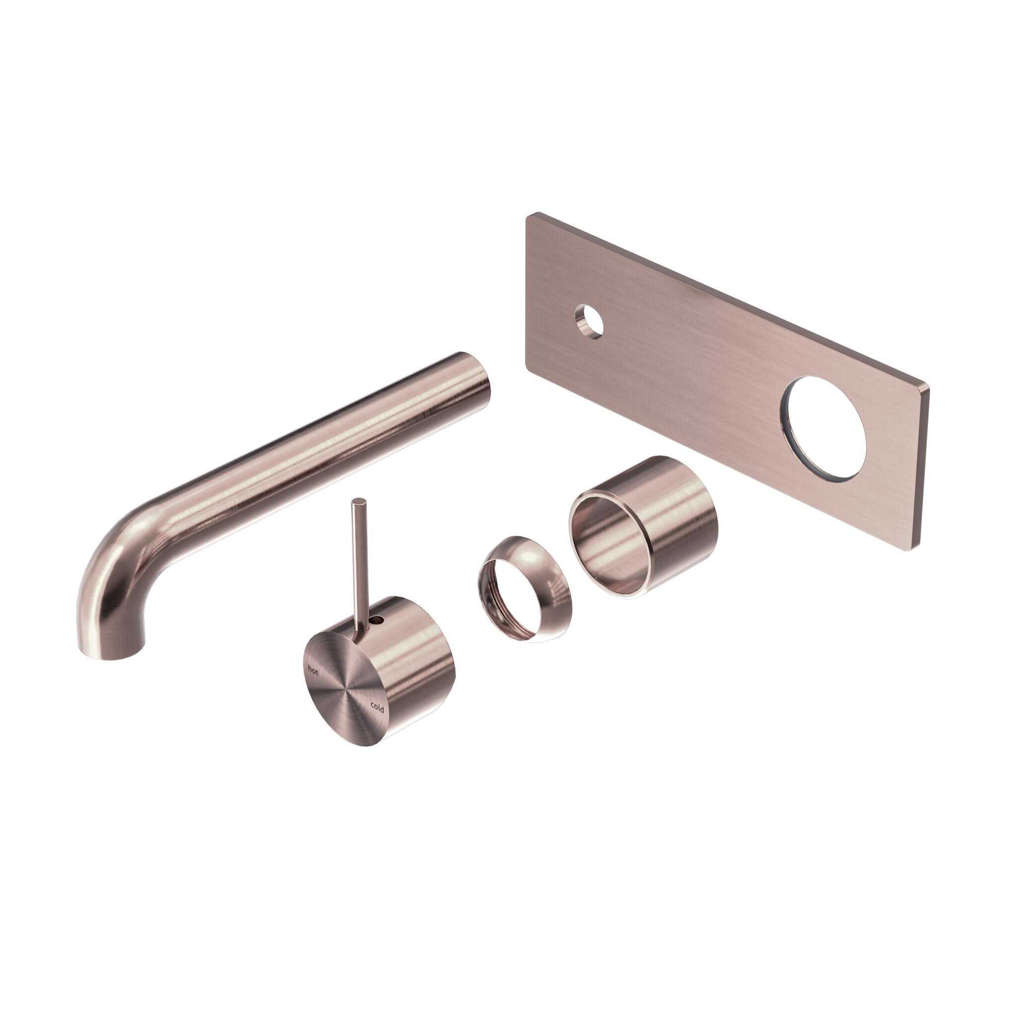 NERO MECCA WALL BASIN/BATH MIXER HANDLE UP 230MM TRIM KITS ONLY BRUSHED BRONZE