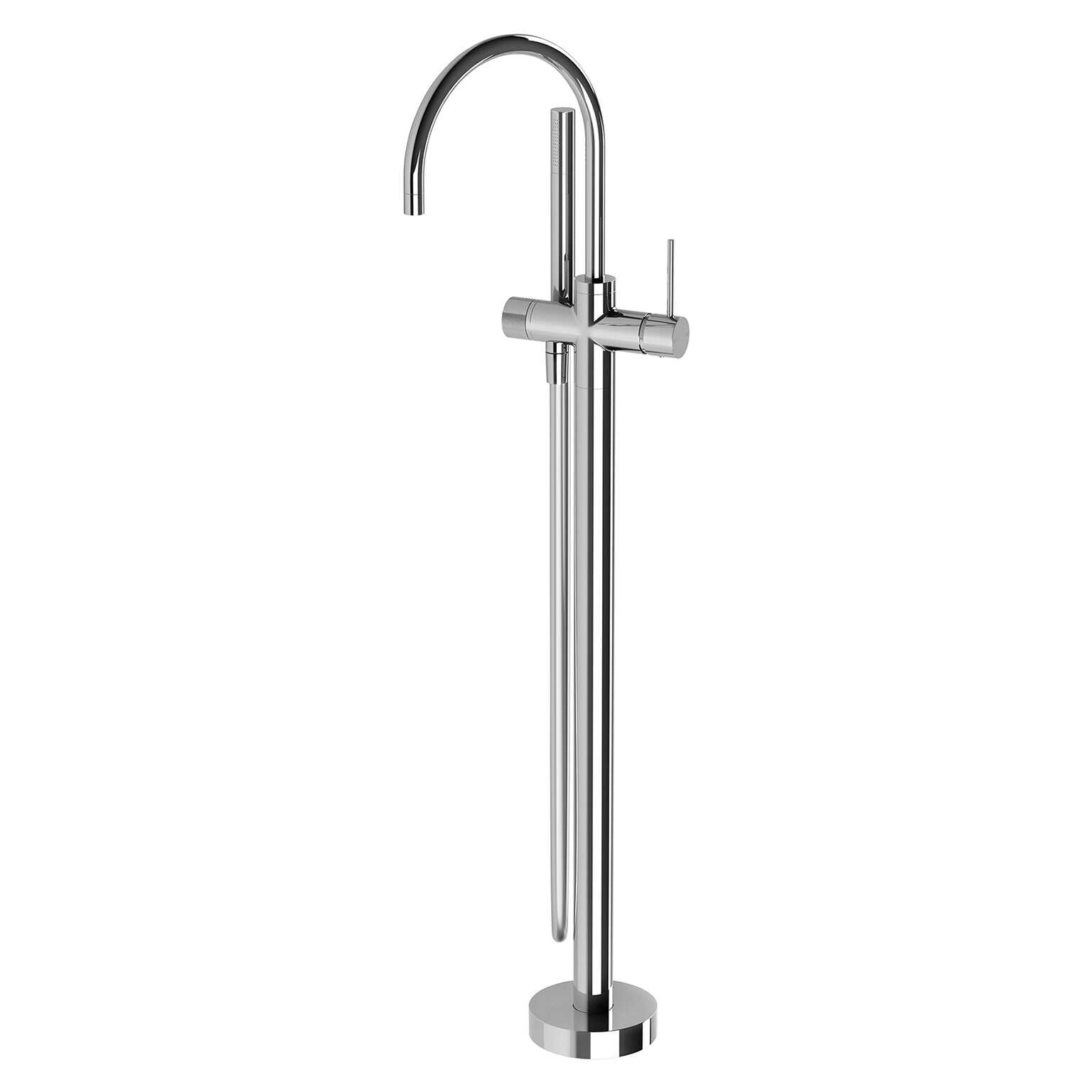 Phoenix Vivid Slimline Floor Mounted Bath Mixer with Hand Shower