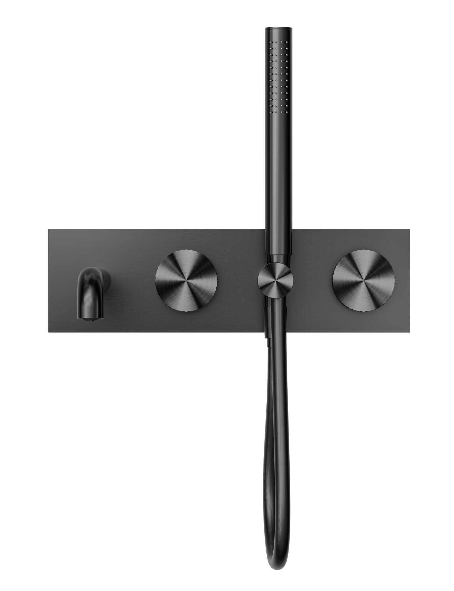 NERO OPAL PROGRESSIVE SHOWER SYSTEM WITH SPOUT 250MM GRAPHITE